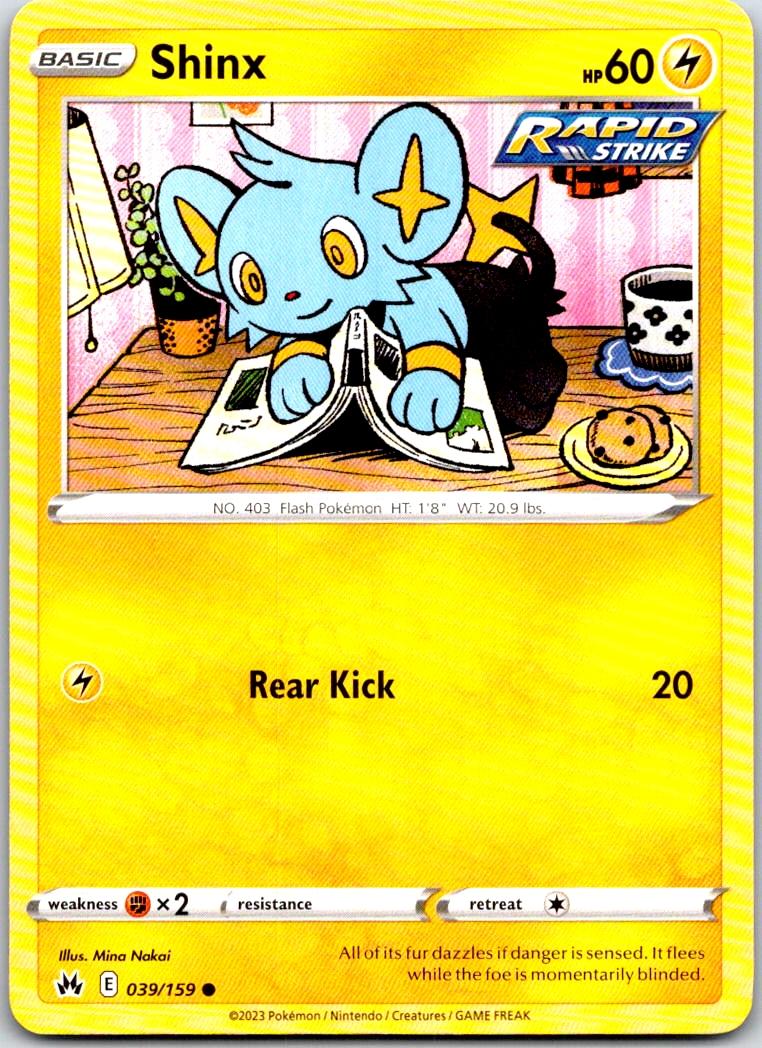 Shinx - 039/159 - - CROWN ZENITH - Pokemon - Common | AA101-32
