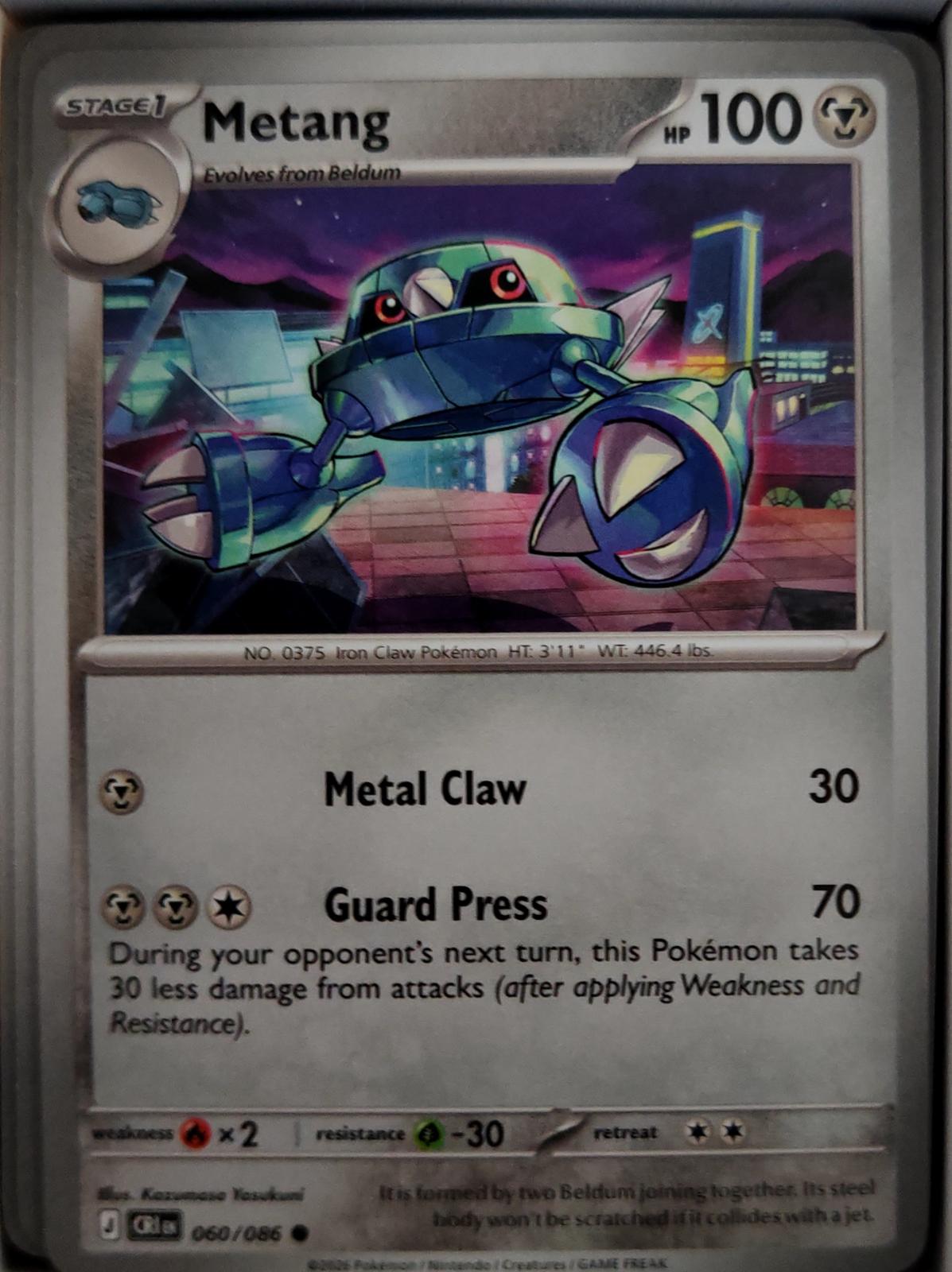 Metang - 060/086 - - CHAOS RISING - Pokemon - Common | AA42-44