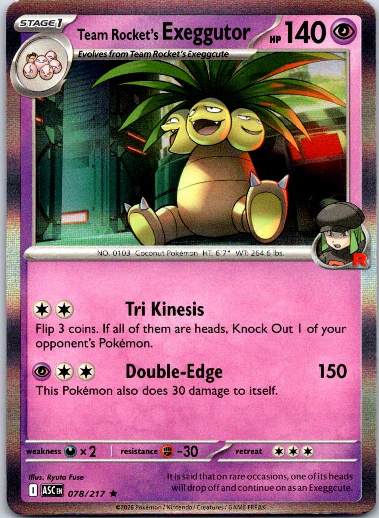 Team Rocket's exeggutor - 078/217 - Holo - ASCENDED HEROES - Pokemon - | AB06-3