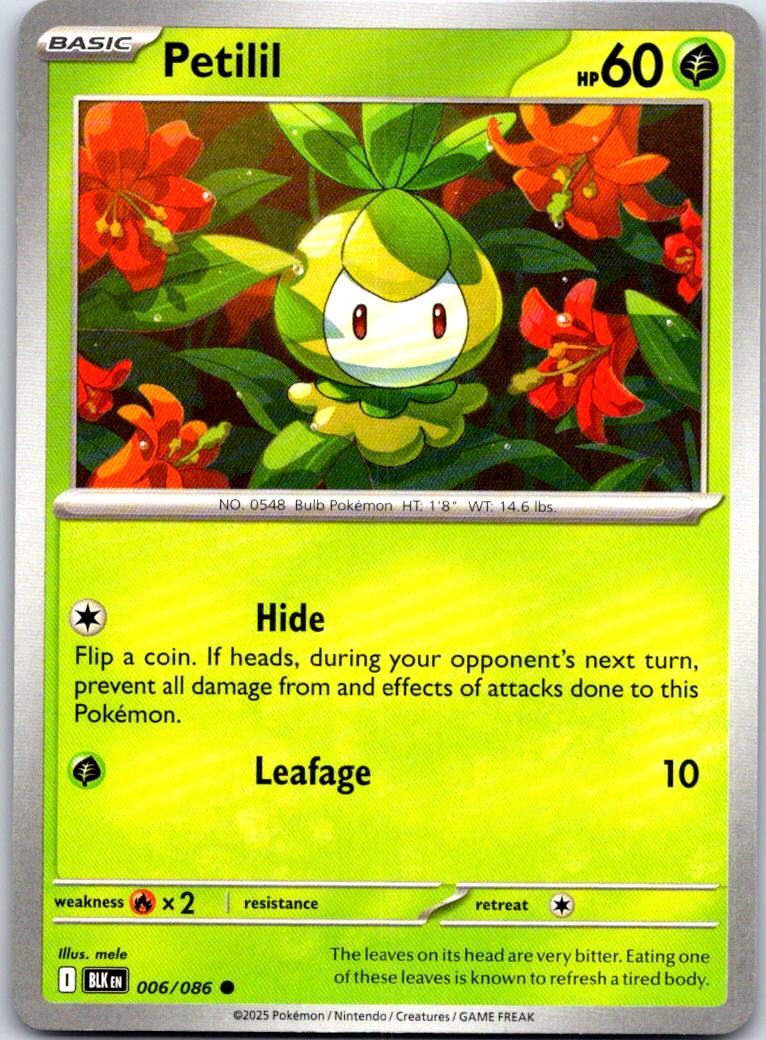 Petilil - 006/086 - - BLACK BOLT - Pokemon - Common | AA108-31
