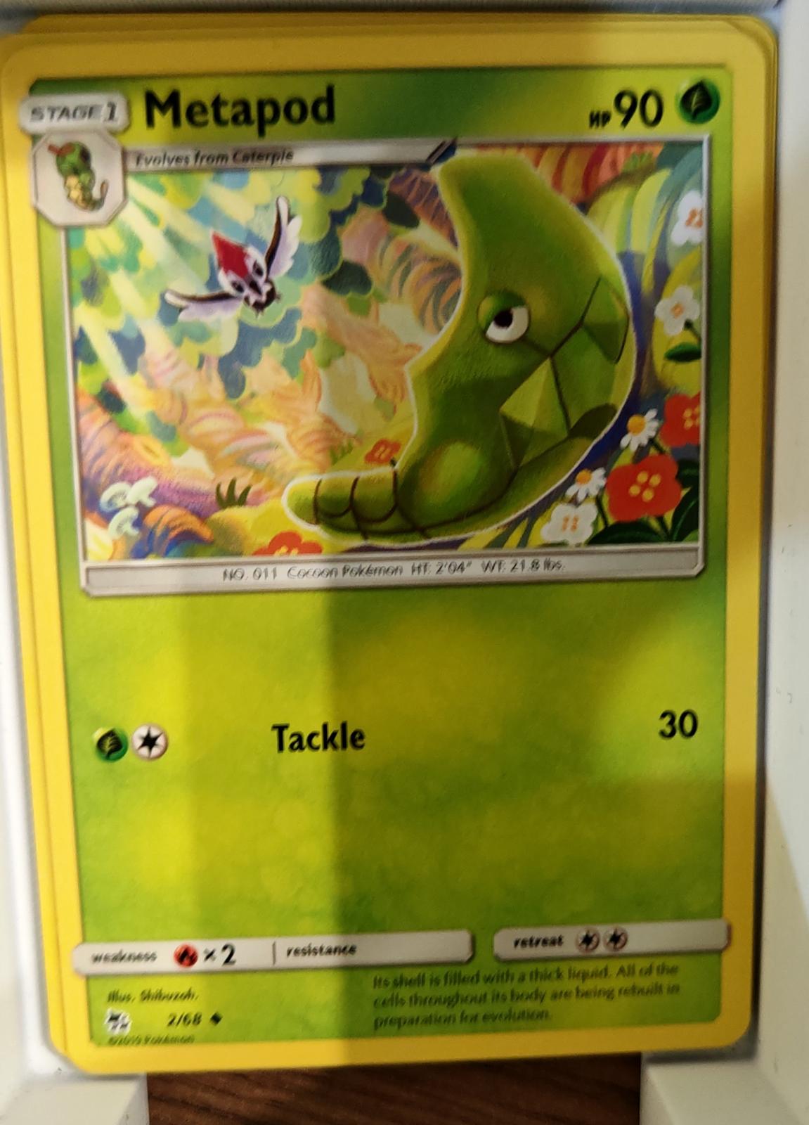 Metapod - 2/68 - - HIDDEN FATES - Pokemon - Uncommon | AA69-6