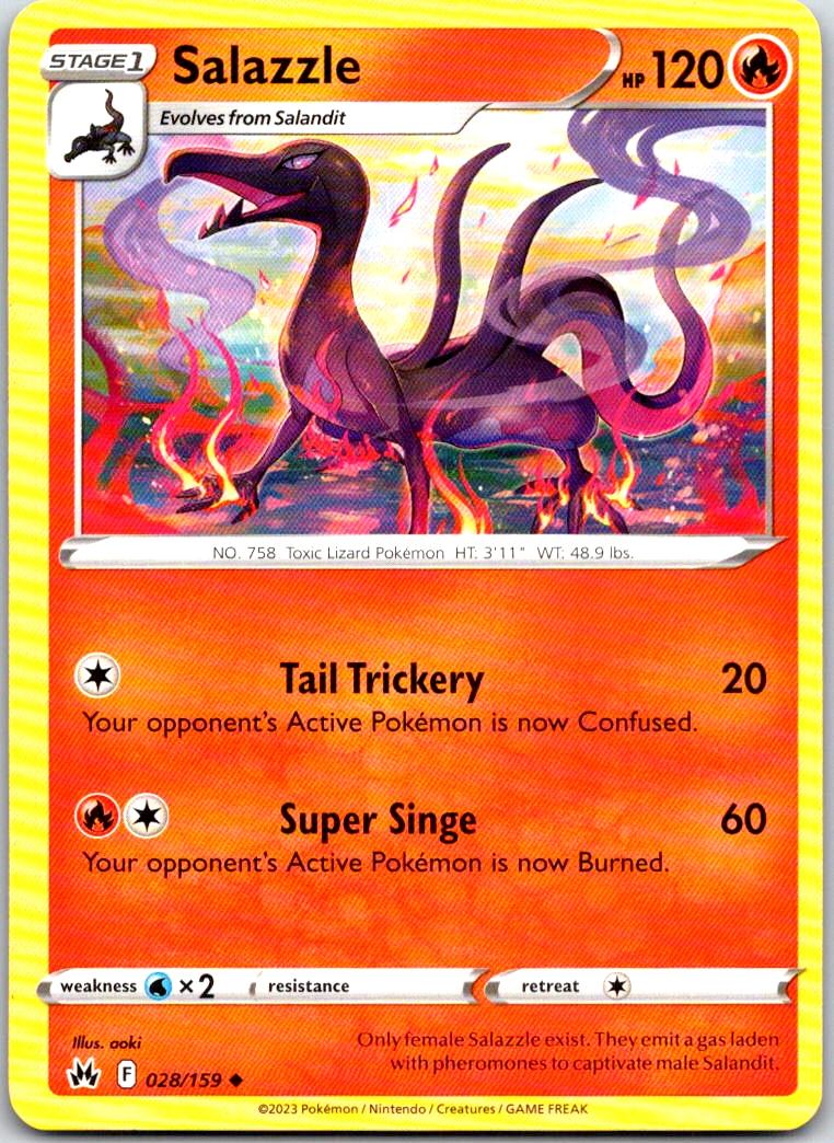 Salazzle - 028/159 - - CROWN ZENITH - Pokemon - Uncommon | AB09-49