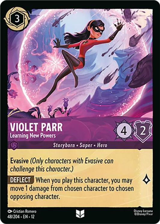 Violet Parr - Learning New Powers - 48/204 - Cold Foil - WILDS UNKNOWN - Lorcana - | LAA03-44