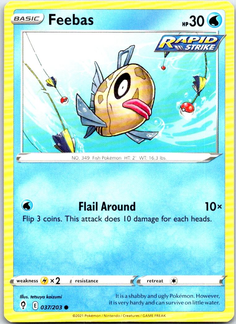 Feebas - 037/203 - - EVOLVING SKIES - Pokemon - Common | AB36-18