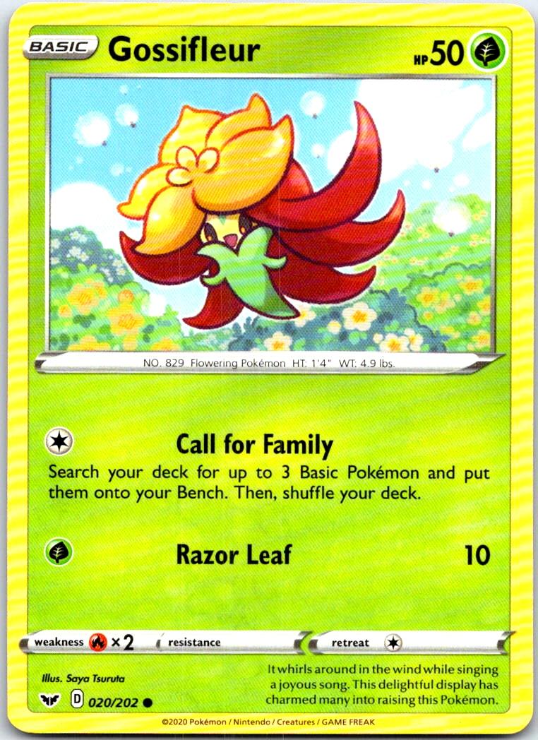 Gossifleur - 020/202 - - SWORD & SHIELD - Pokemon - Common | AB65-17