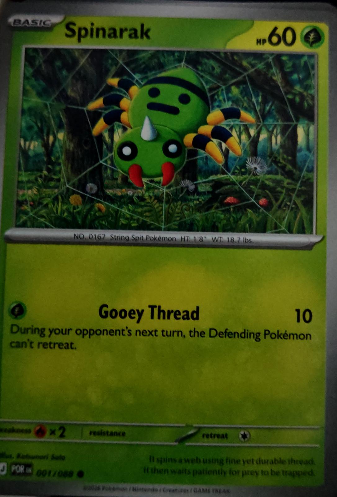 Spinarak - 001/088 - - PERFECT ORDER - Pokemon - Common | AA64-47