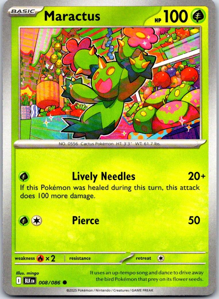Maractus - 008/086 - - BLACK BOLT - Pokemon - Common | AA108-50