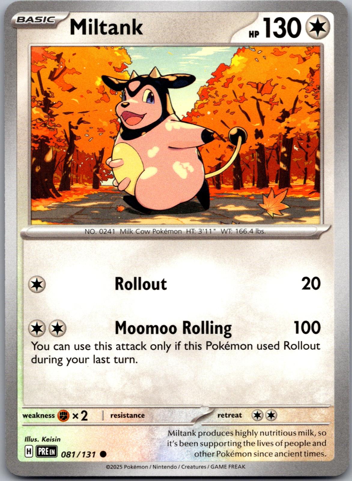 Miltank - 081/131 - - PRISMATIC EVOLUTIONS - Pokemon - Common | AA83-34