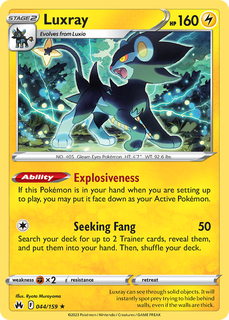 Luxray - 044/159 - - CROWN ZENITH - Pokemon - Rare | AA100-23