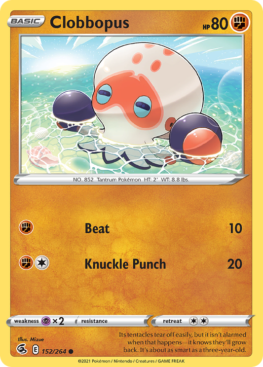 Clobbopus - 152/264 - Reverse Holo - FUSION STRIKE - Pokemon - Common | AA22-22
