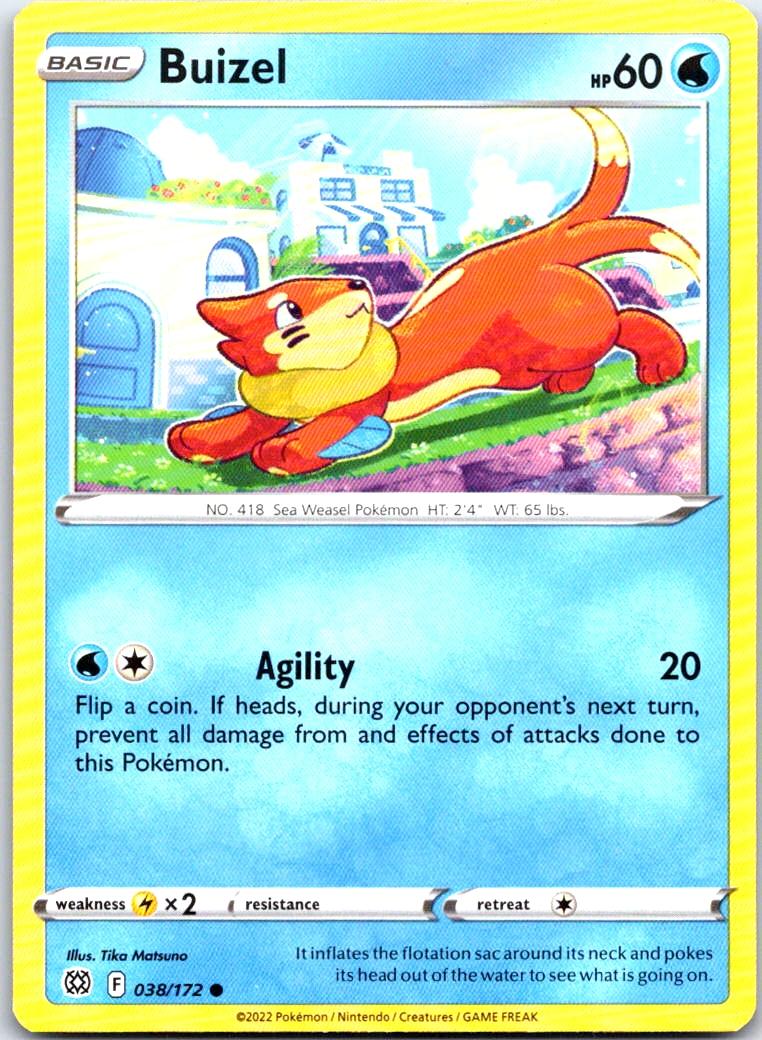 Buizel - 038/172 - - BRILLIANT STARS - Pokemon - Common | AB28-6