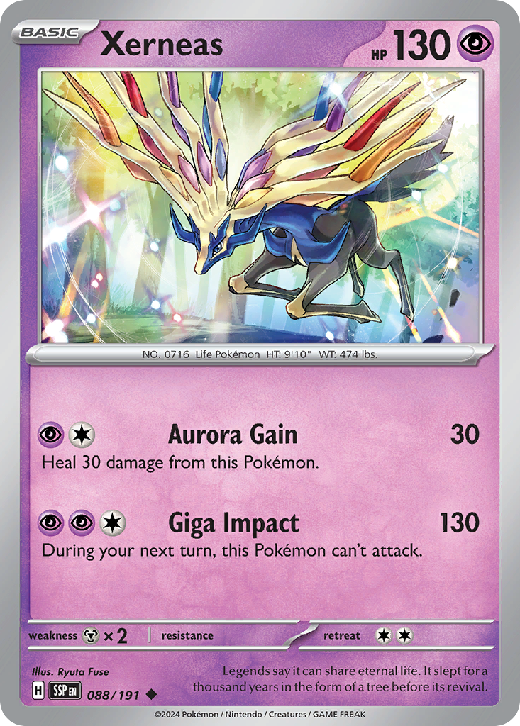 Xerneas - 088/191 - - SURGING SPARKS - Pokemon - Uncommon | AA46-37