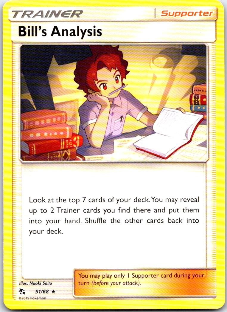 Bill's Analysis - 51/68 - - HIDDEN FATES - Pokemon - Rare | AB22-6