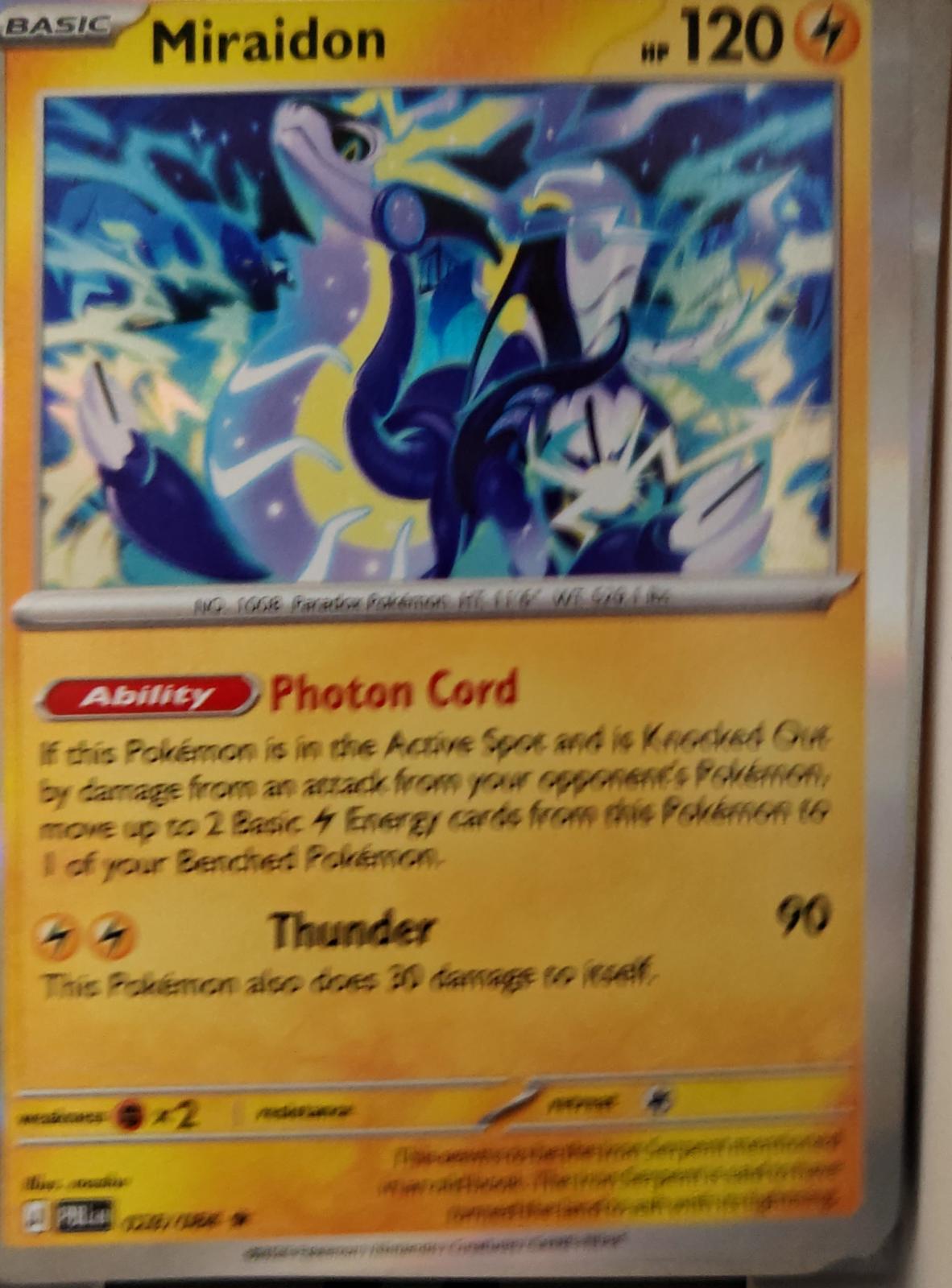 Miraidon - 028/084 - Holo - PITCH BLACK - Pokemon - Rare | AA25-22
