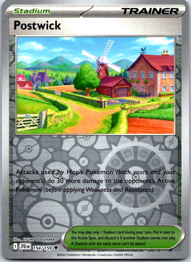 Postwick - 154/159 - Reverse Holo - JOURNEY TOGETHER - Pokemon - | AB14-15
