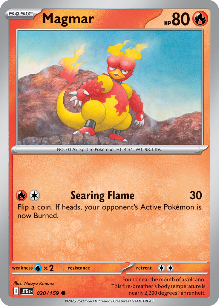 Magmar - 020/159 - - JOURNEY TOGETHER - Pokemon - Common | AA39-32