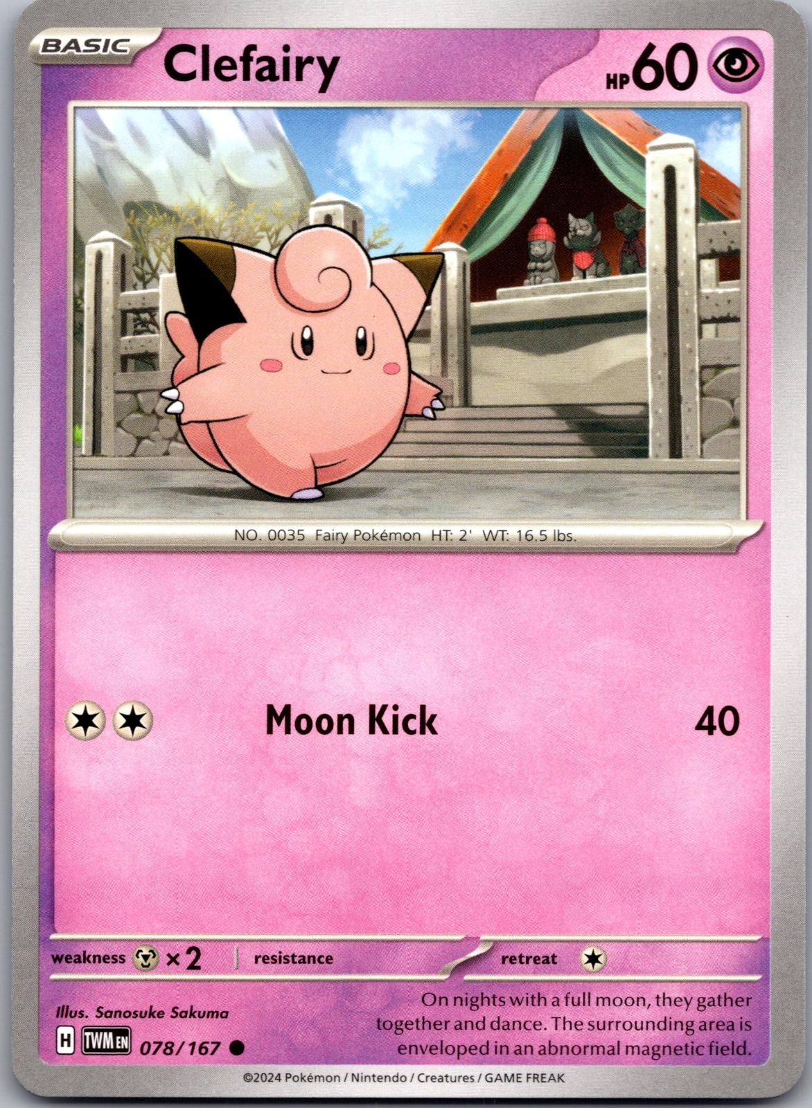 Clefairy - 078/167 - - TWILIGHT MASQUERADE - Pokemon - Common | AA84-38