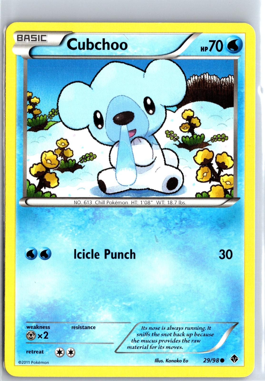 Cubchoo - 29/98 - - EMERGING POWERS - Pokemon - Common | AA114-8