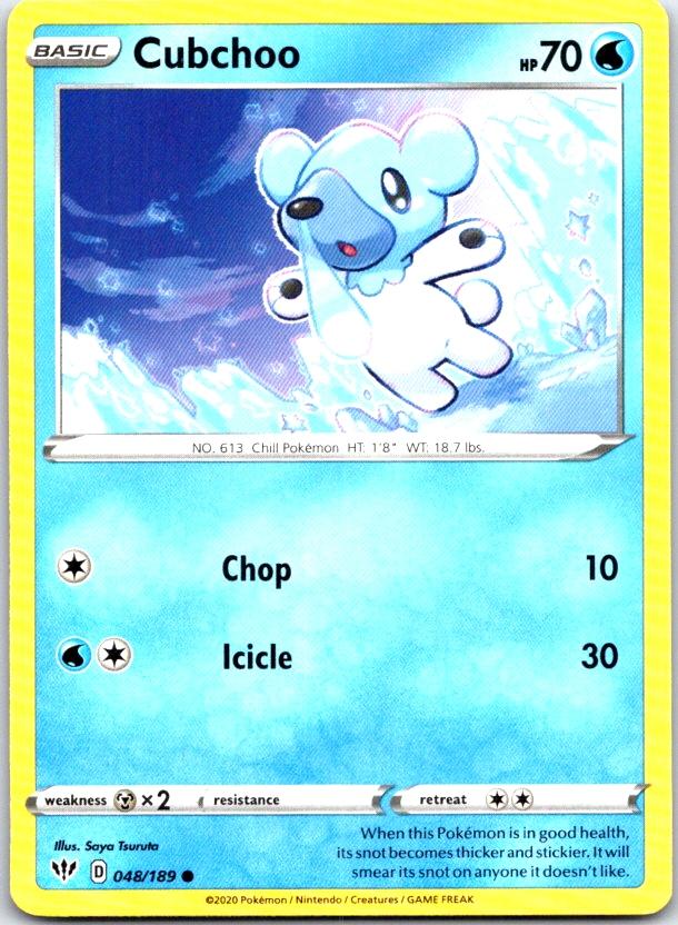 Cubchoo - 048/189 - - DARKNESS ABLAZE - Pokemon - Common | AC19-24