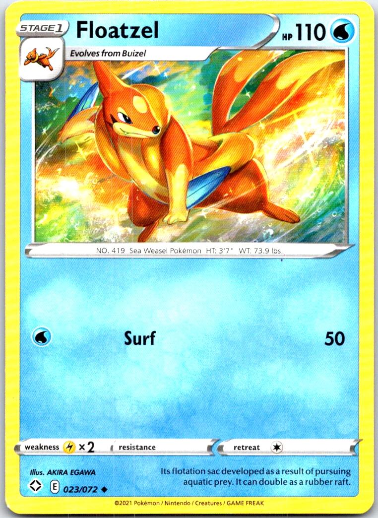 Floatzel - 023/072 - - SHINING FATES - Pokemon - Uncommon | AB87-11