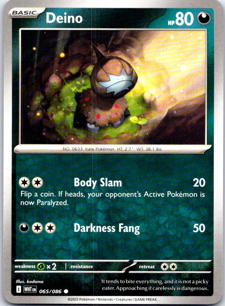 Deino - 065/086 - - WHITE FLARE - Pokemon - Common | AB69-20