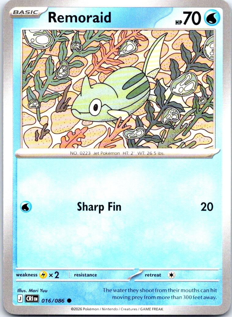 Remoraid - 016/086 - - CHAOS RISING - Pokemon - Common | AB19-29