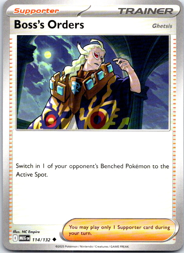 Boss's Orders - 114/132 - - MEGA EVOLUTION - Pokemon - Uncommon | AC23-20