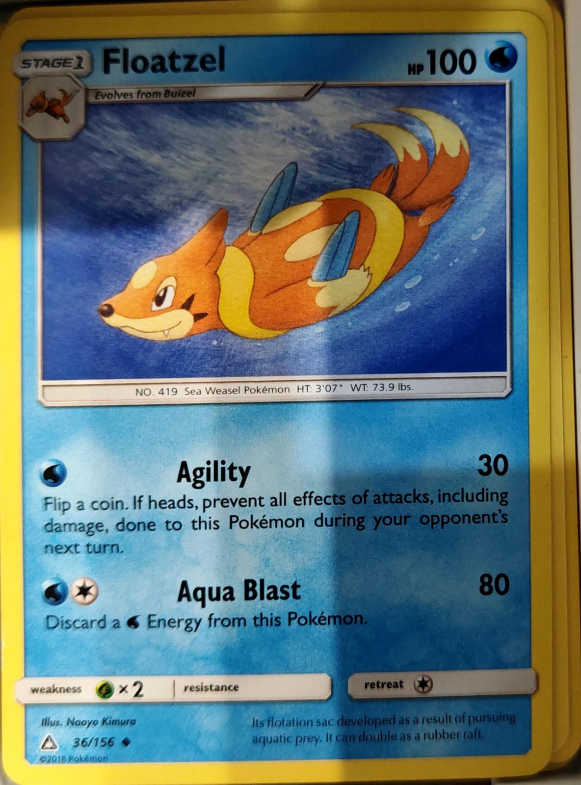 Floatzel - 36/156 - - ULTRA PRISM - Pokemon - Uncommon | AA67-13