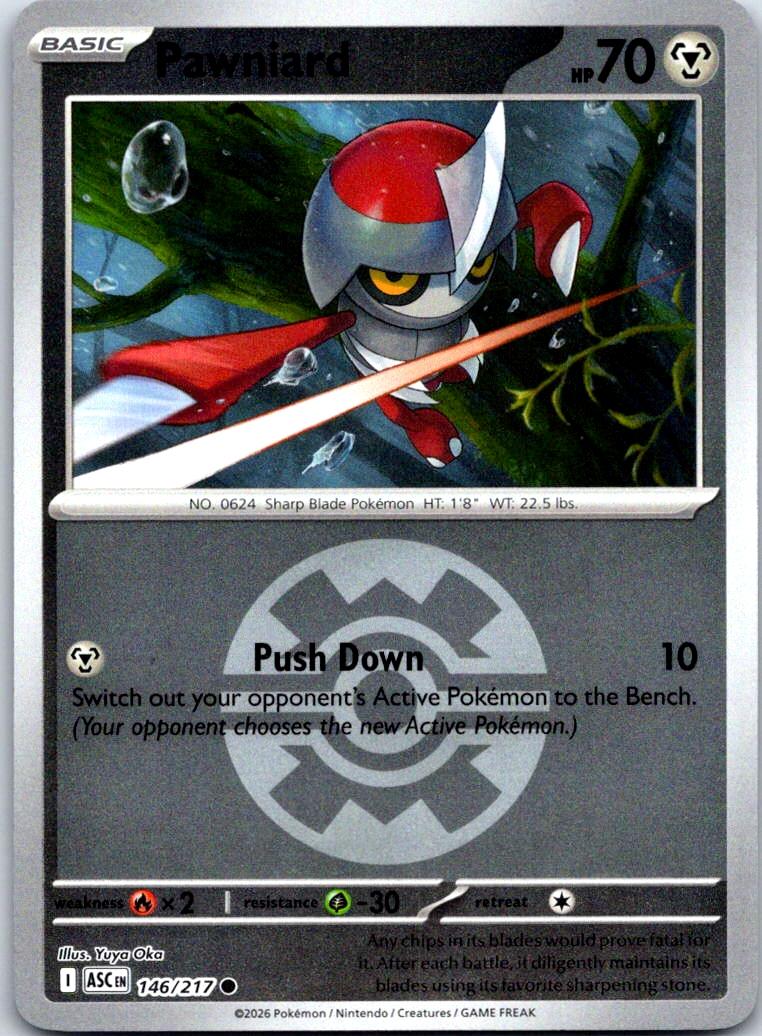 Pawniard (Quick Ball) - 146/217 - Reverse Holo - ASCENDED HEROES - Pokemon - | AA131-44