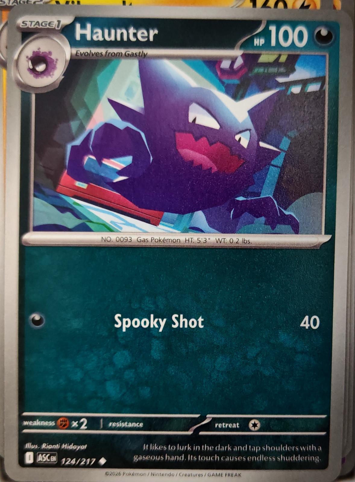 Haunter - 124/217 - - ASCENDED HEROES - Pokemon - Uncommon | AA11-72