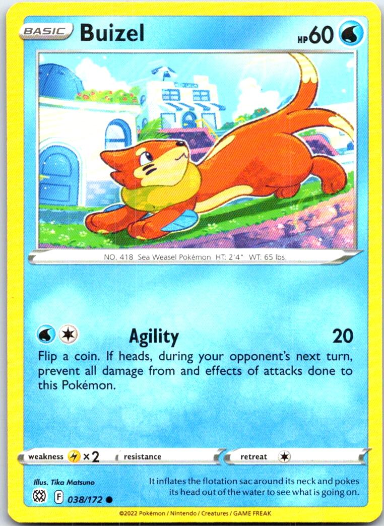 Buizel - 038/172 - - BRILLIANT STARS - Pokemon - Common | AB87-8