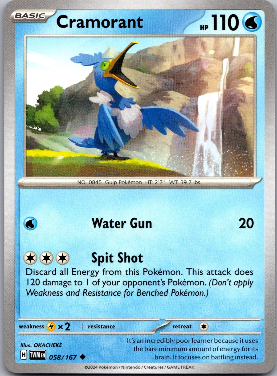 Cramorant - 058/167 - - TWILIGHT MASQUERADE - Pokemon - Uncommon | AA85-19