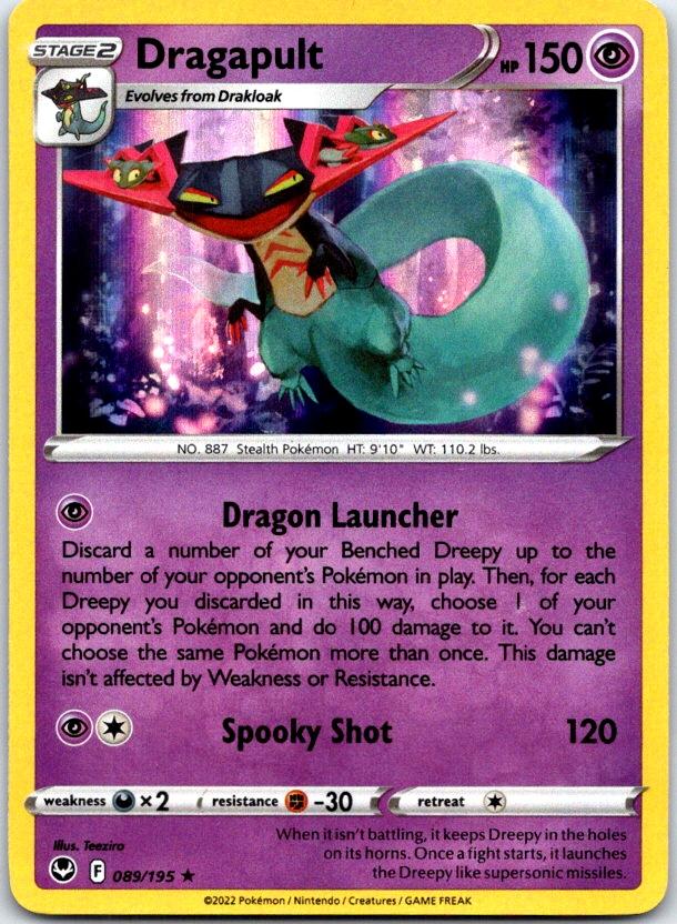Dragapult - 089/195 - Holo - SILVER TEMPEST - Pokemon - Rare | AC12-25