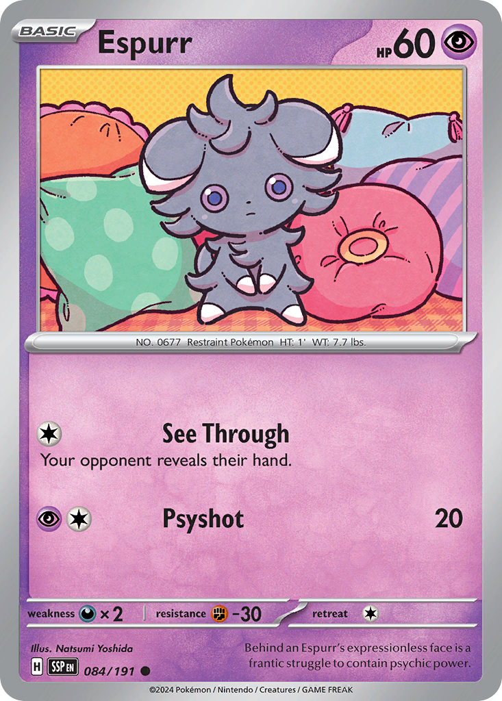 Espurr - 084/191 - - SURGING SPARKS - Pokemon - Common | AA09-45