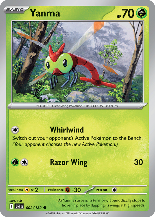 Yanma - 002/182 - - DESTINED RIVALS - Pokemon - Common | AA08-30