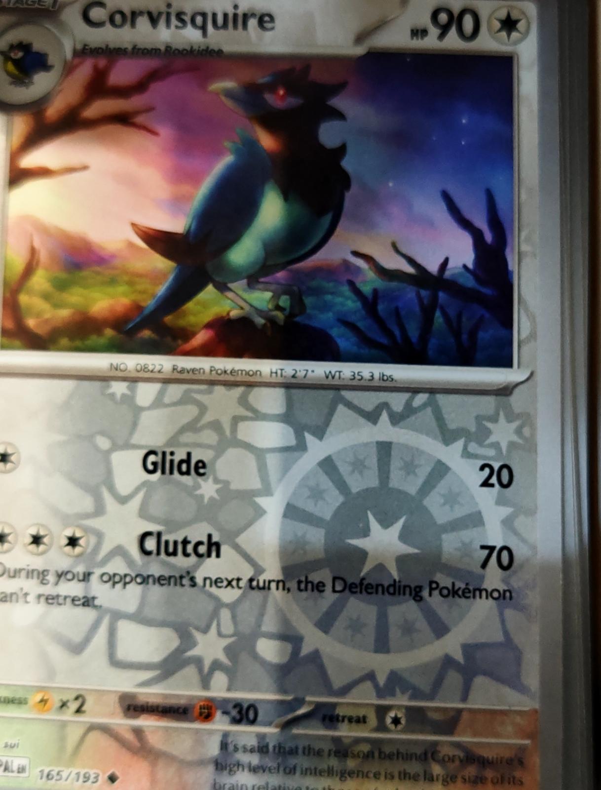 Corvisquire - 165/193 - Reverse Holo - PALDEA EVOLVED - Pokemon - | AA72-29