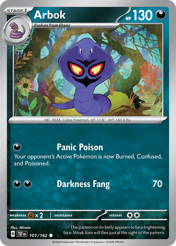 Arbok - 101/162 - - TEMPORAL FORCES - Pokemon - Common | AA39-52