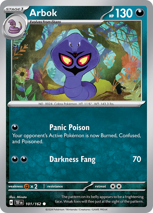 Arbok - 101/162 - - TEMPORAL FORCES - Pokemon - Common | AA39-52