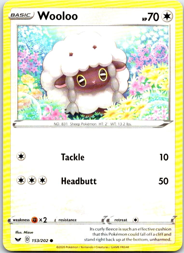 Wooloo - 153/202 - - SWORD & SHIELD - Pokemon - Common | AB85-22