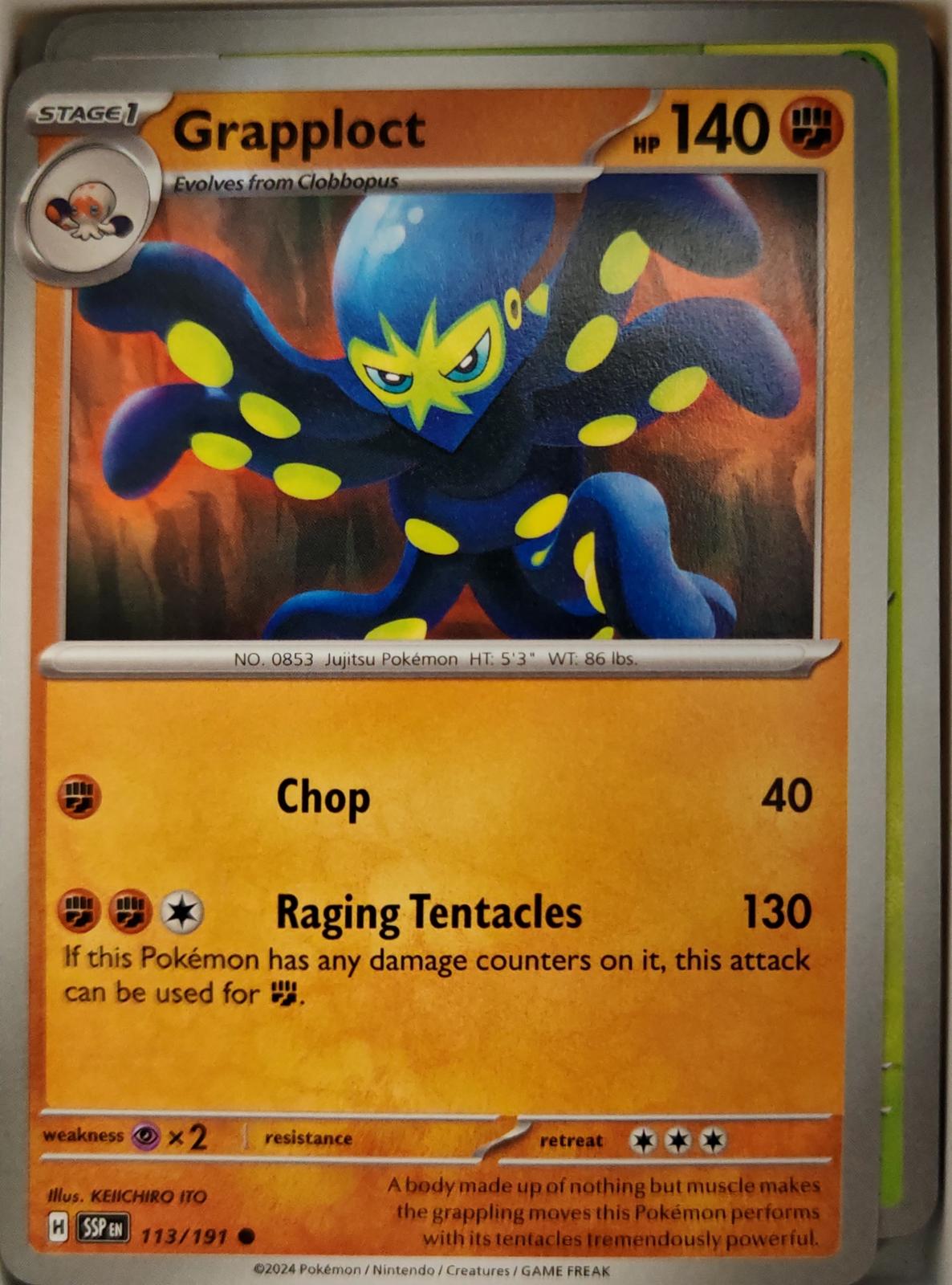 Grapploct - 113/191 - - SURGING SPARKS - Pokemon - Common | AA09-20
