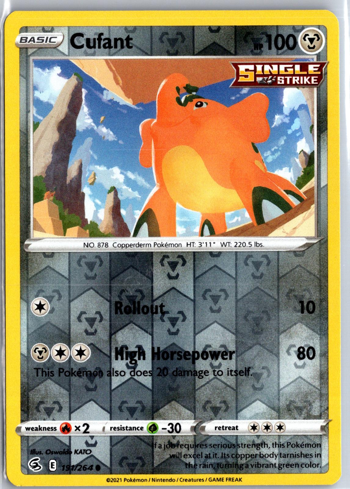 Cufant - 191/264 - Reverse Holo - FUSION STRIKE - Pokemon - Common | AA116-16