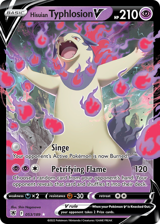 Hisuian Typhlosion V - 053/189 - Holo - ASTRAL RADIANCE - Pokemon - | AA33-10
