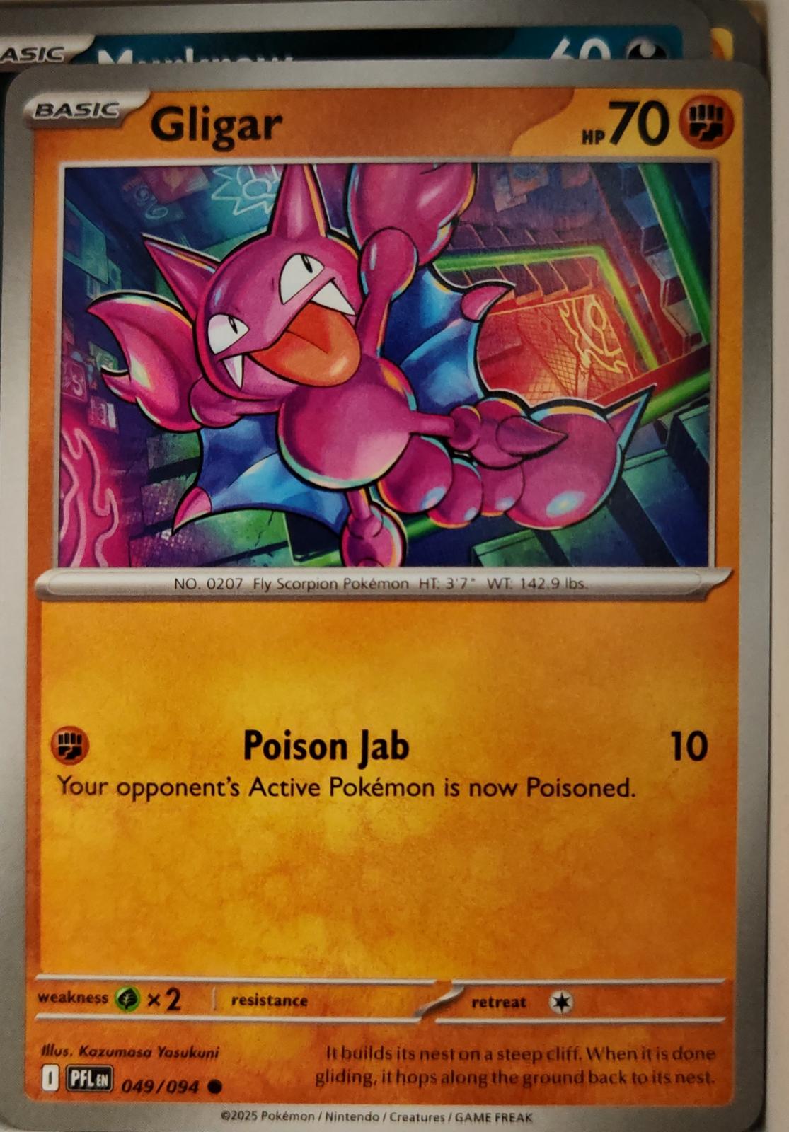 Gligar - 049/094 - - PHANTASMAL FLAMES - Pokemon - Common | AA08-13