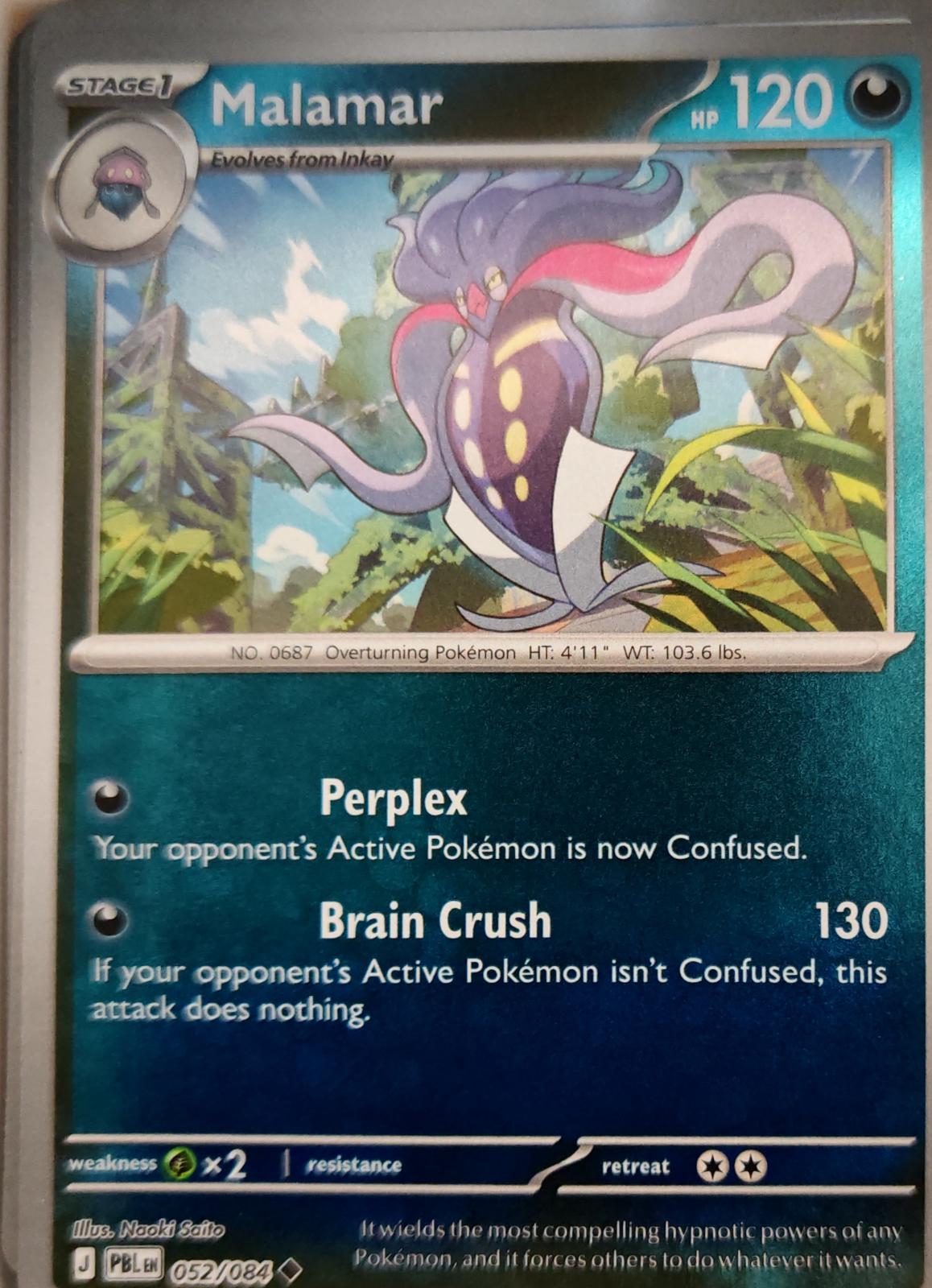 Malamar - 052/084 - Reverse Holo - PITCH BLACK - Pokemon - Uncommon | AA14-50