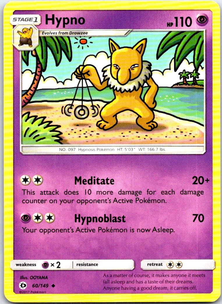Hypno - 60/149 - - SM BASE SET - Pokemon - Uncommon | AB61-32