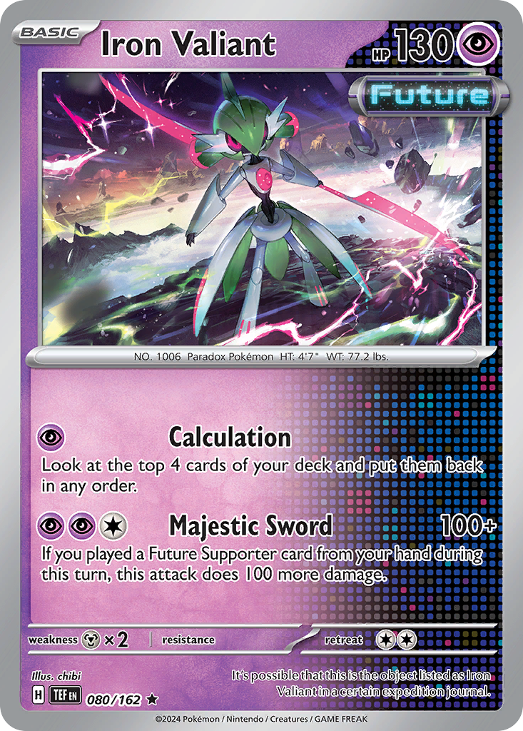 Iron Valiant - 080/162 - Holo - TEMPORAL FORCES - Pokemon - Rare | AA24-18