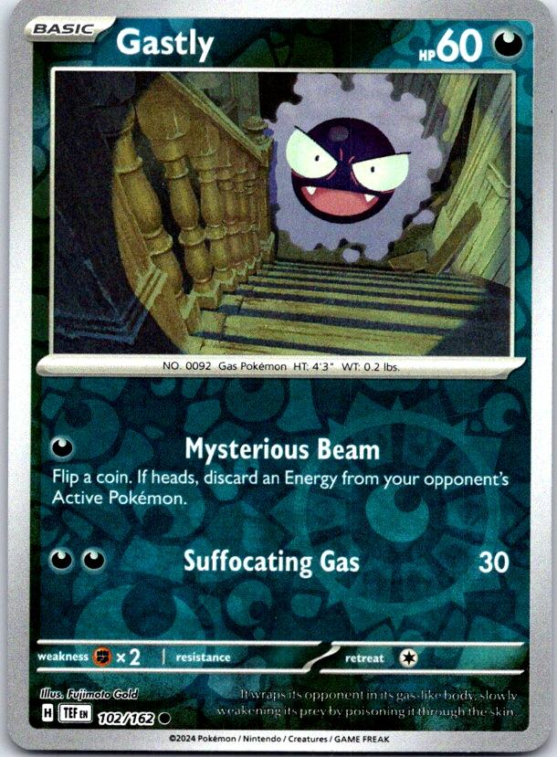 Gastly - 102/162 - Reverse Holo - TEMPORAL FORCES - Pokemon - Common | AC15-22