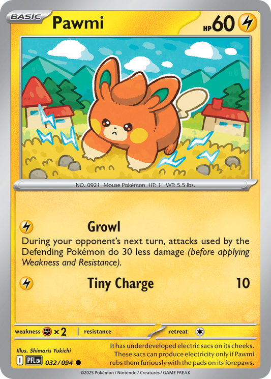 Pawmi - 032/094 - - PHANTASMAL FLAMES - Pokemon - Common | AA06-92