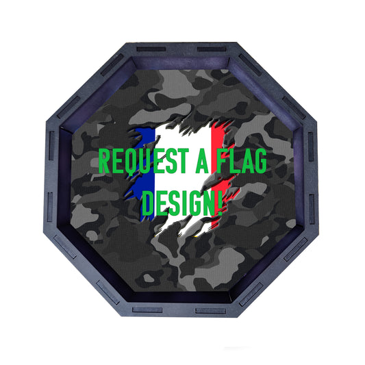 Dice Tray - Wargaming Camo Flags Board Game Tabletop Gaming Gifts Accessories, RPG D&D Dice