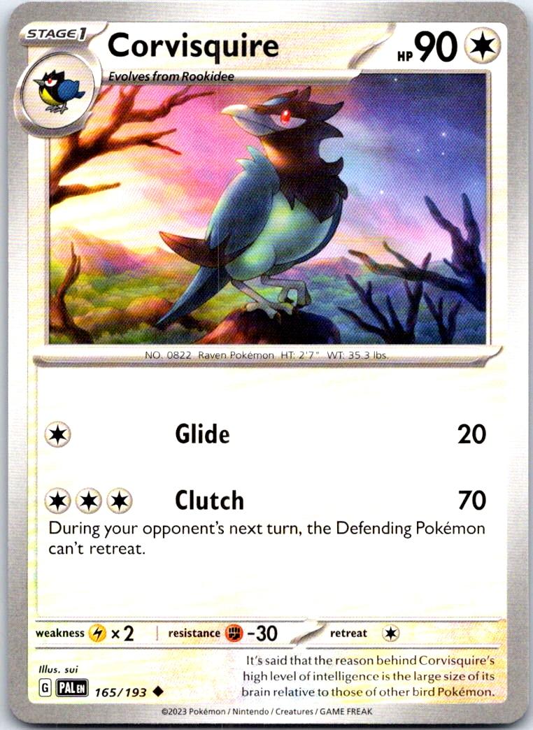 Corvisquire - 165/193 - - PALDEA EVOLVED - Pokemon - Uncommon | AB69-10